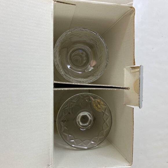 Rogaska Gallia Cut Lead Crystal Set 2 10" Etched Candle Stick Holders Vintage - Picture 9 of 13